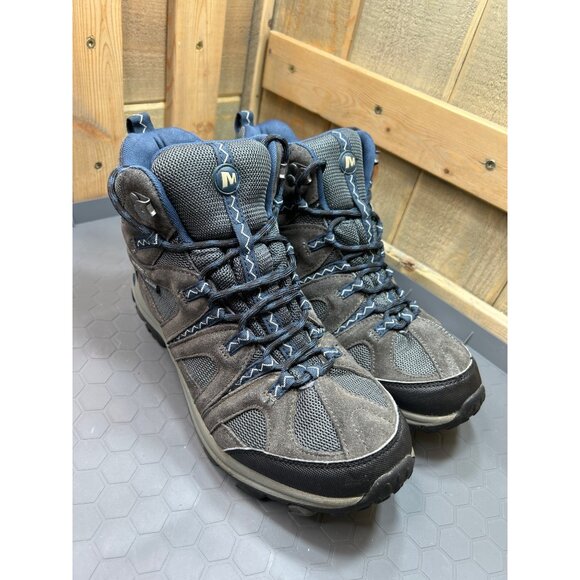 Merrell Mens Hiking Boots Castle Rock/Dark Denim Size 9.5M - Picture 2 of 7